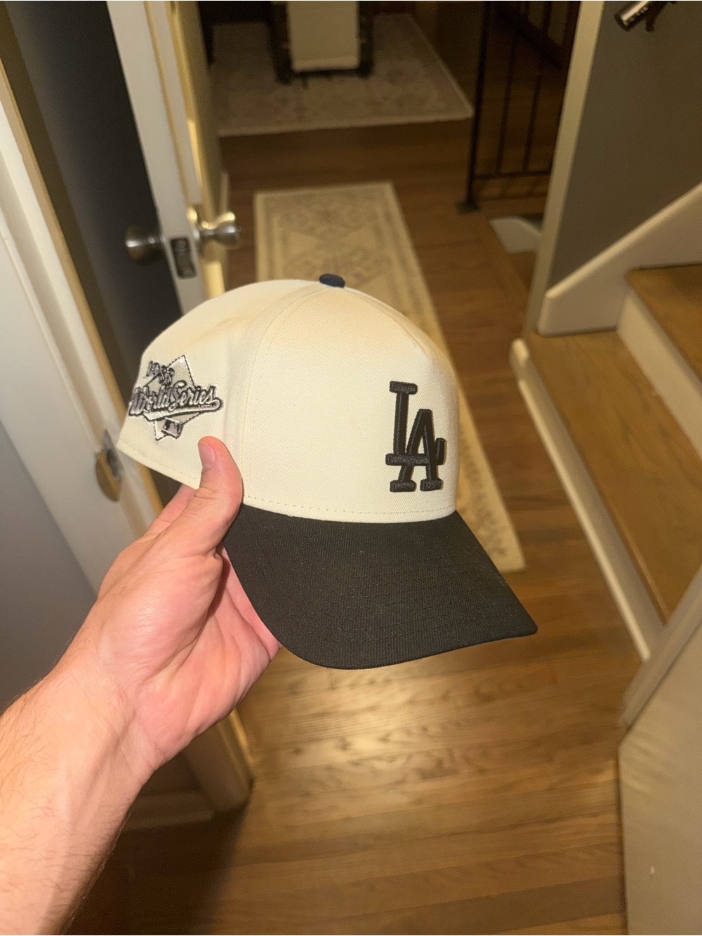 LA Dodgers Black/White New Era A-frame SnapBack
